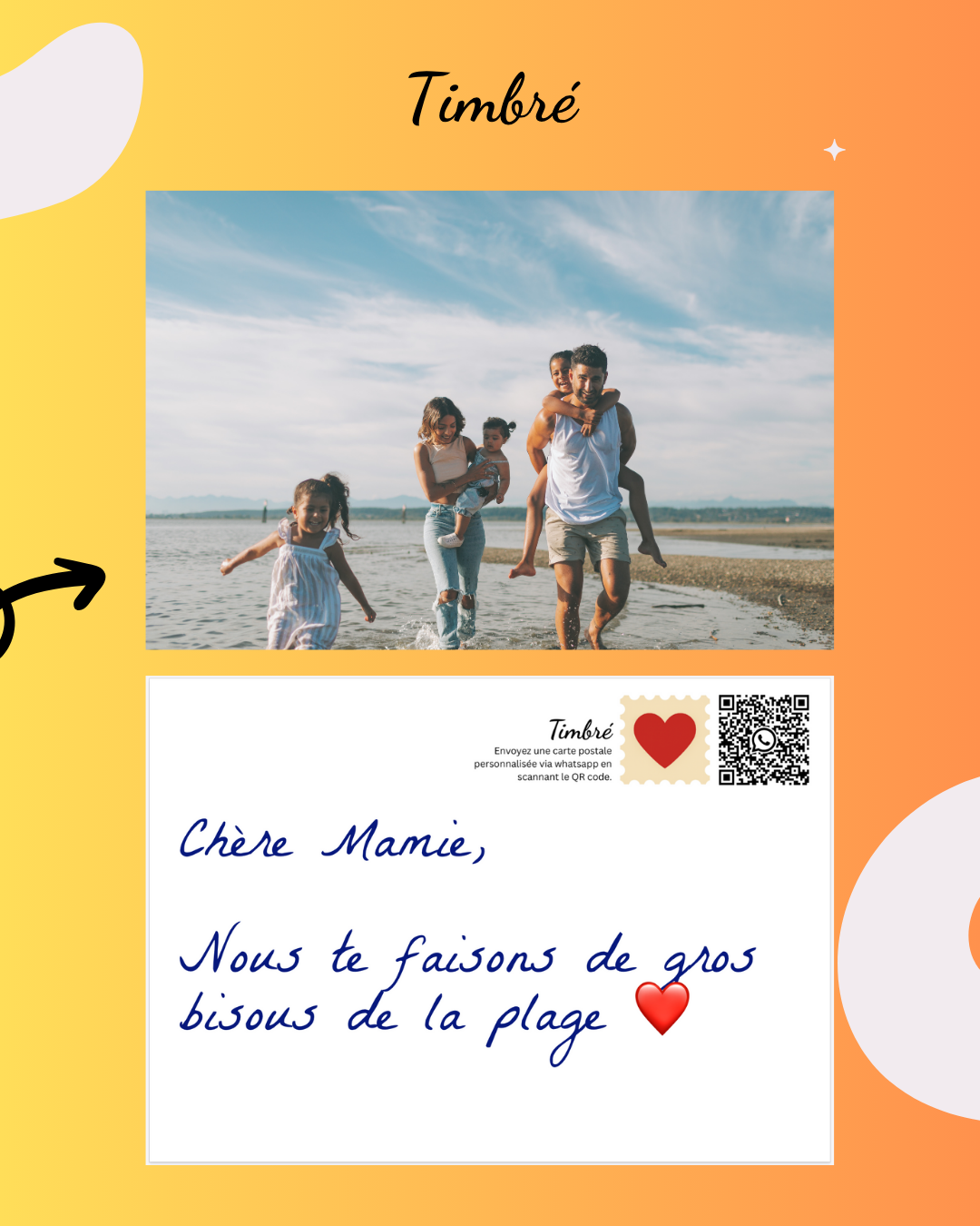 Carte postale créée avec Timbré